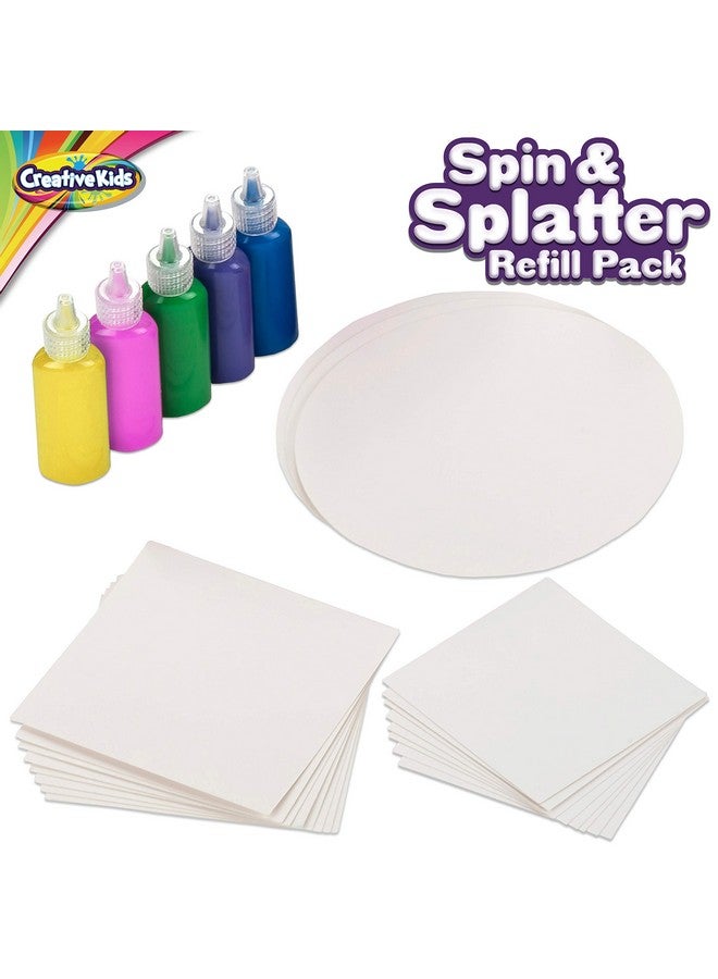 Creative Kids Creative Kids Spin & Paint Refill Pack - 8 x Large Cards - 8 x Small Cards - 4 x Round Cards - 5 Bottles of Colored Paint - Image 5