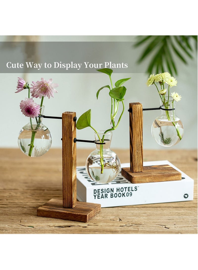 KASTWAVE Plant Propagation Station Glass Terrarium,Cute Propogation Stations Hydroponic Vase Bulb Planter for Indoor Plants Desktop Propagated Jars for Home Office Decor Birthday - Image 5