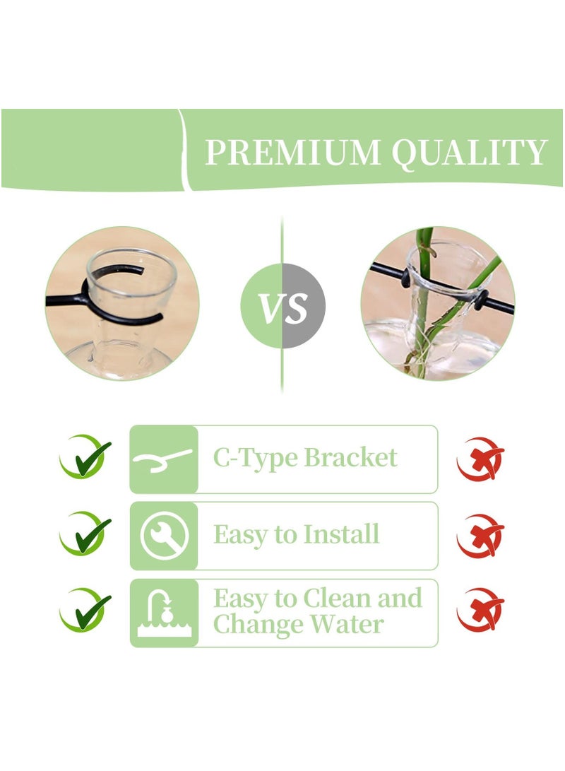 KASTWAVE Plant Propagation Station Glass Terrarium,Cute Propogation Stations Hydroponic Vase Bulb Planter for Indoor Plants Desktop Propagated Jars for Home Office Decor Birthday - Image 3