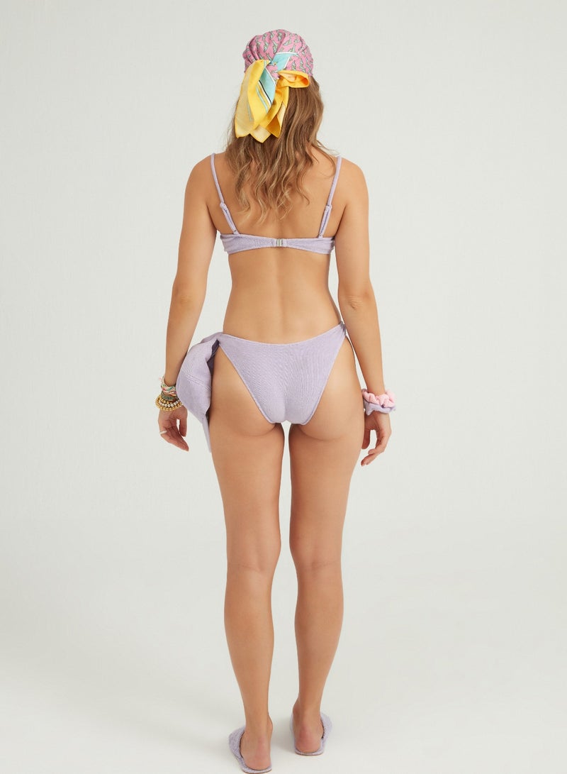 Scarlet Terry Towel Bikini Top Lavender - Image 4