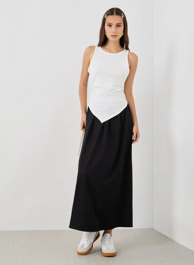 Take Two Take Two Set of 2 - Solid Asymmetric Hem Cami Top