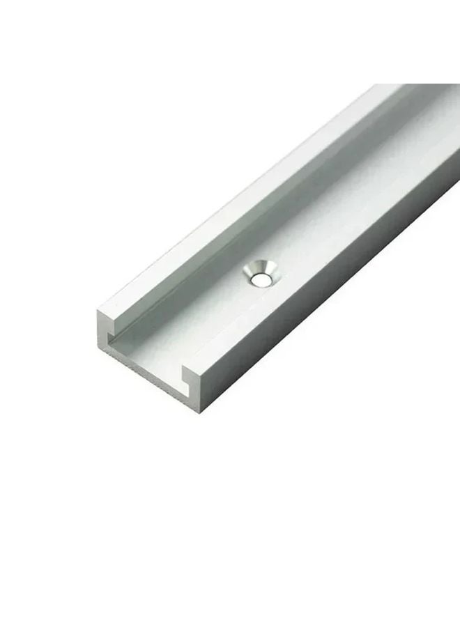 400mm Silver T Slot Bevel Track Clamp Aluminum Alloy Woodworking Groove Rail Tool - Image 1