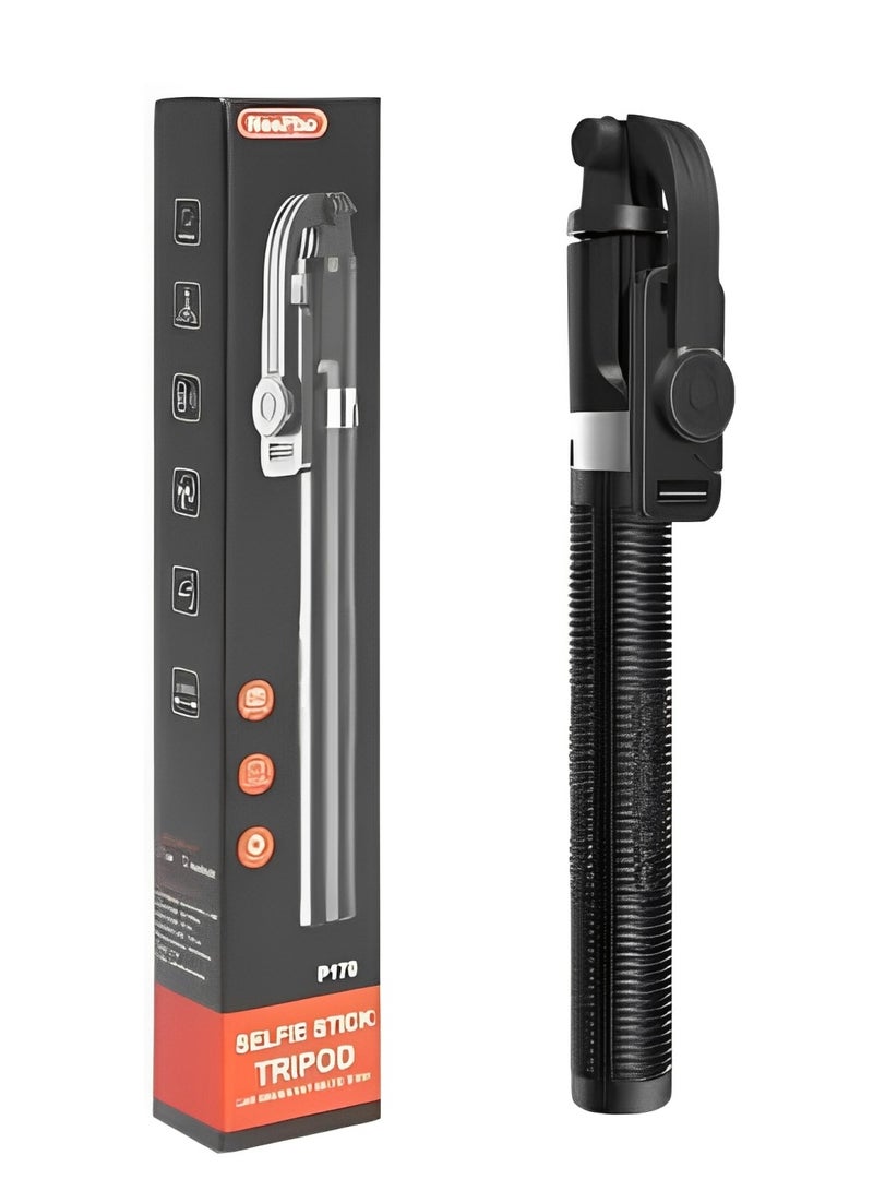 NeePho Bluetooth Selfie Stick with Wireless Remote P170 , Lightweight, Extendable to 132cm, 360° Flexible Tripod, Portable Travel Design, Non-Slip Legs, Compatible with Phones, Cameras, and Lighting Devices - For Professional Photography from Any Angle with High Stability  - Image 1