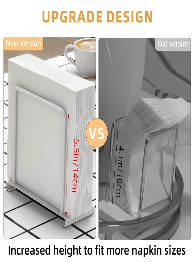 STWWO Napkin Holder for Table, Metal Napkin Holder for Kitchen Dining, Standing Paper Napkin Storage for Table Countertop, White - Image 4