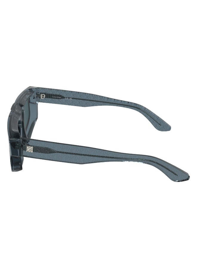 CALVIN KLEIN FULL RIM ACETATE CALVIN KLEIN SUN CK25539S 5419 (400) TRANSPARENT BLUE - Image 4