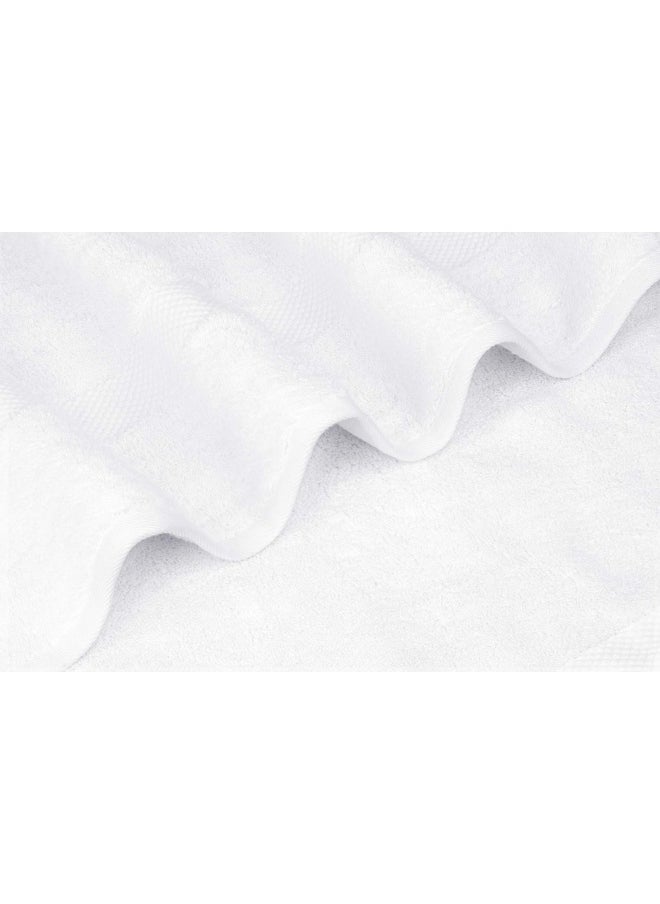 White Classic Luxury White Bath Towels Large Circlet Egyptian Cotton Highly Absorbent Hotel Spa Collection Bathroom Towel 30X56 Inch Set Of 2  - Image 3