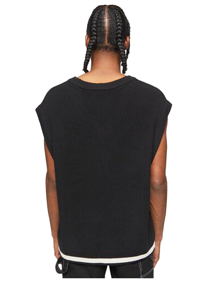FOREVER 21 - Contrast-Hem Sweater Vest - Image 1