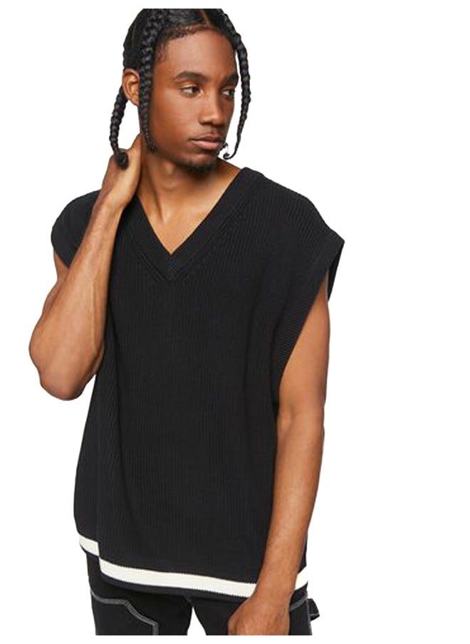 FOREVER 21 - Contrast-Hem Sweater Vest - Image 1