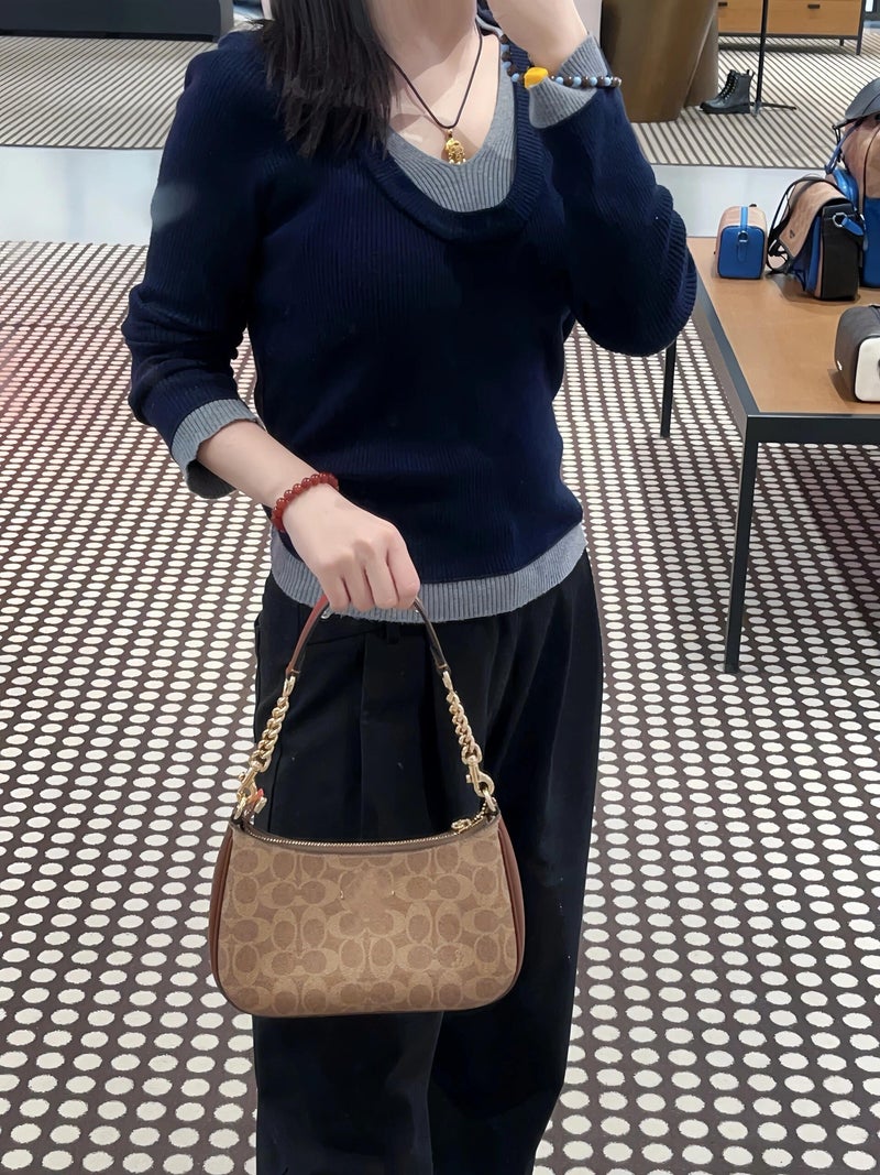 Koujia'S New Teri24 Crescent Armpit Bag Retro Presbyopic Chain Mahjong Bag Fashionable Versatile Shoulder Handbag - Image 5