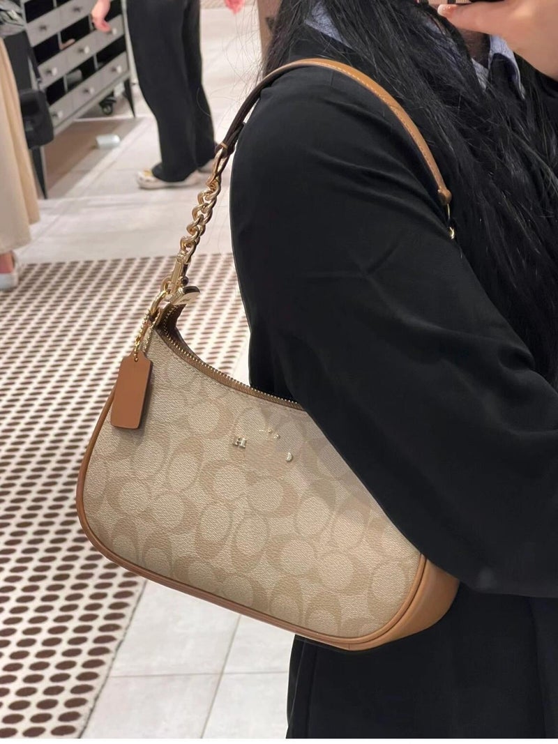 Koujia'S New Teri24 Crescent Armpit Bag Retro Presbyopic Chain Mahjong Bag Fashionable Versatile Shoulder Handbag - Image 2