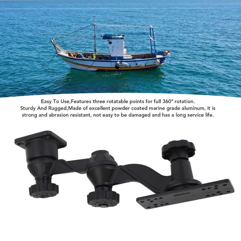 حامل الذراع المتأرجح 11 4 بوصة دوران 360 درجة من الألومنيوم البحري للقوارب الكبيرة - Image 5