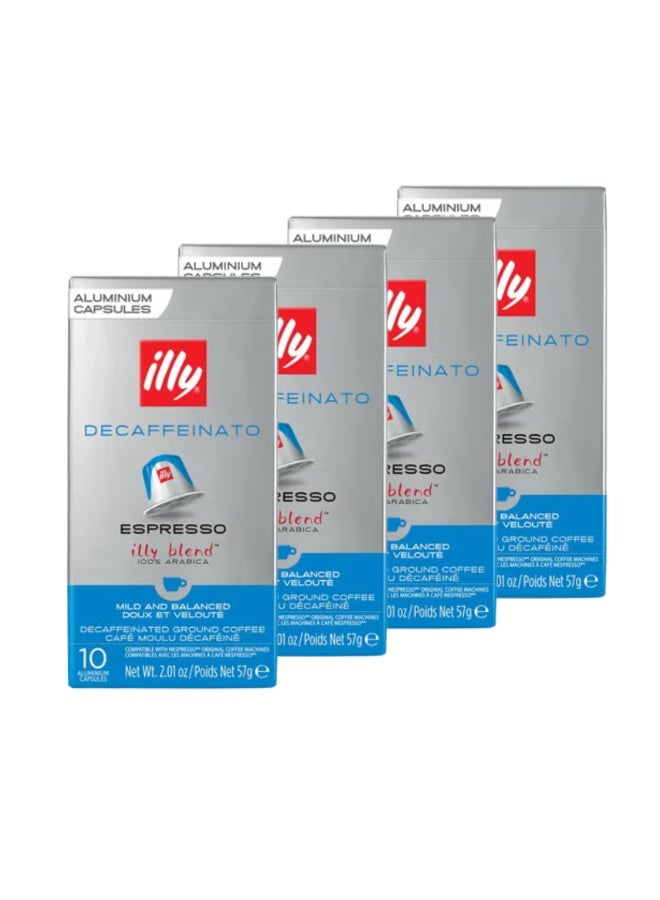 Illy Nespresso DECAFFEINATO , Espresso Coffee , (40 capsules), 228g - Image 1
