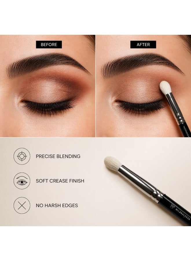 Eyeshadow Blending Brush – Precision Soft Blending Eye Brush for Crease & Seamless Diffusion, Fluffy Small Makeup Brush for Smooth Eyeshadow Blending - Image 2