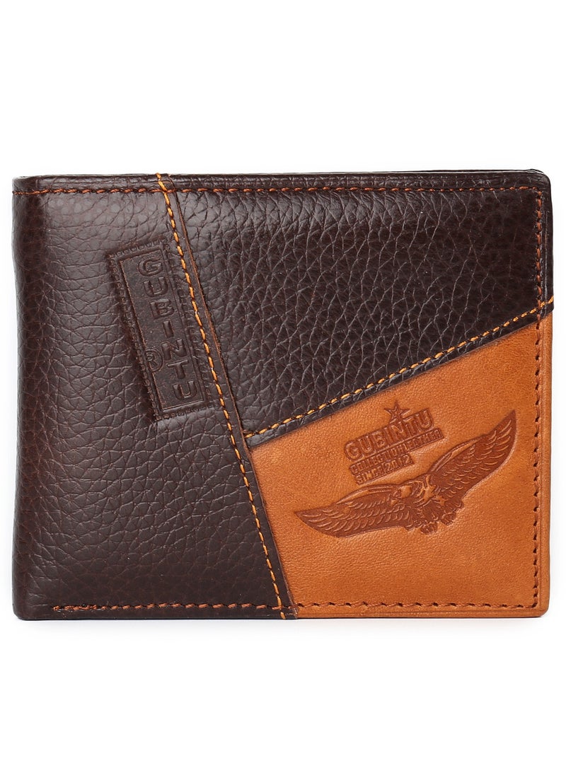 GUBINTO - Men's personalized splicing wallet wallet creative leather wallet - Image 1