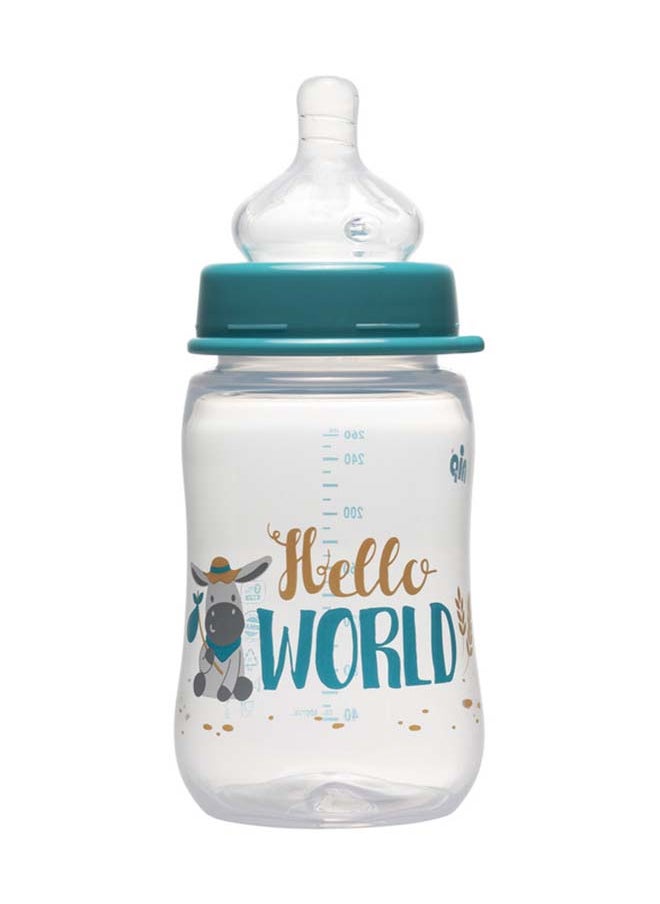 nip Silicone Wide-Neck Baby Bottle With Anti-Colic Teat With Actiflex System, Bpa-Free, One Size, 260 ML, Boy  - Image 2