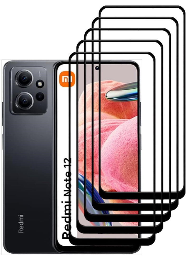 ACLIX 5 Pieces Antistatic ESD Dustproof Premium Quality High Definition Tempered Glass Screen Protector Designed For Xiaomi Redmi Note 12 4G - Image 1