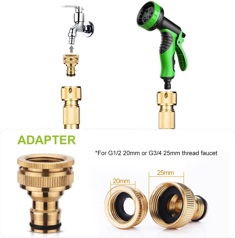 Eacam 100ft Expandable Garden Hose with 9 Function Nozzle Flexible Strong Water Hose with Solid Brass Fittings and Double Latex - Image 5