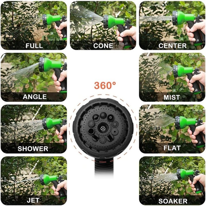 Eacam 100ft Expandable Garden Hose with 9 Function Nozzle Flexible Strong Water Hose with Solid Brass Fittings and Double Latex - Image 4