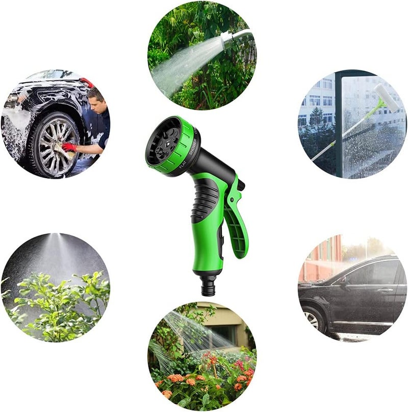 Eacam 100ft Expandable Garden Hose with 9 Function Nozzle Flexible Strong Water Hose with Solid Brass Fittings and Double Latex - Image 2