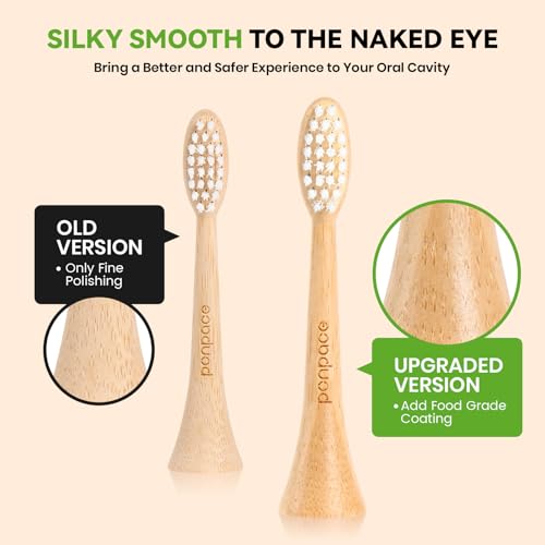 PONPACE Bamboo Toothbrush Heads Compatible with Philips Sonicare, Soft Castor-Oil Bristles, Biodegradable Toothbrush Replacement Heads, Eco-Friendly & Daily Cleaning - Image 5