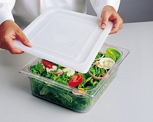 Rubbermaid FG146P00WHT Insert Pan Soft Seal Lid 1/2 Size White, 10.8 Inch x 5.118 Inch x 5.118 Inch - Image 2