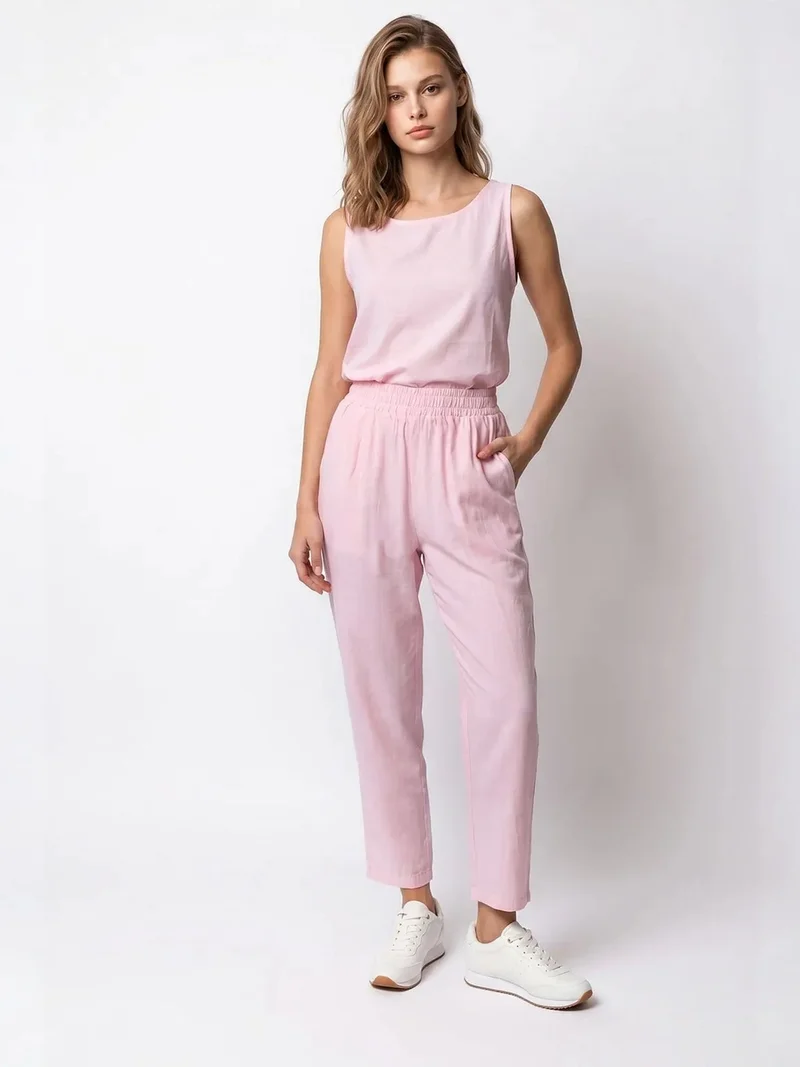 Mixray MIXRAY Sleeveless Crepe Jumpsuit