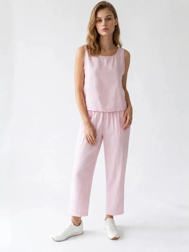 Mixray MIXRAY Sleeveless Crepe Jumpsuit