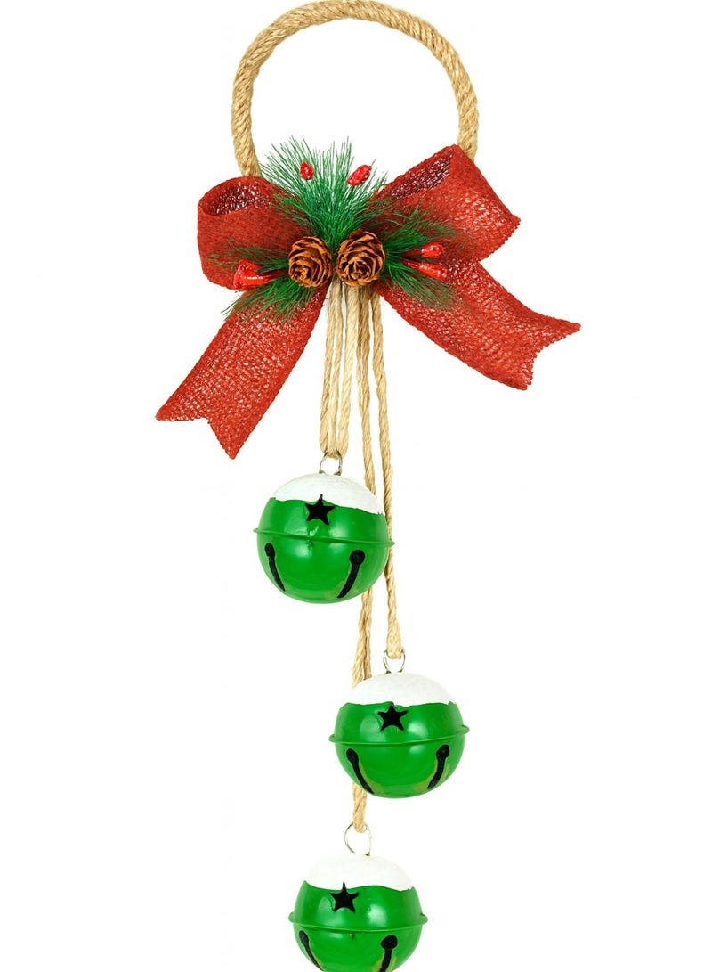 Door Hanging with Bells, Bow & Pinecones - Image 1