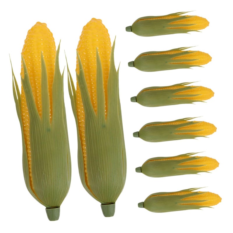 8Pcs Realistic Faux Corn Decor Models for Kitchen Food Photography Easy Cleaning - Image 2