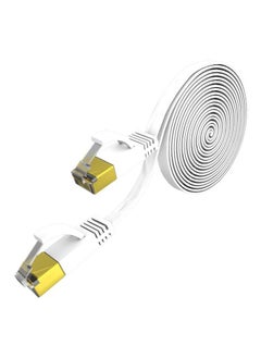 NIBEMINENT CAT 7 RJ45 LAN Ethernet Connector Cable White  - Image 2