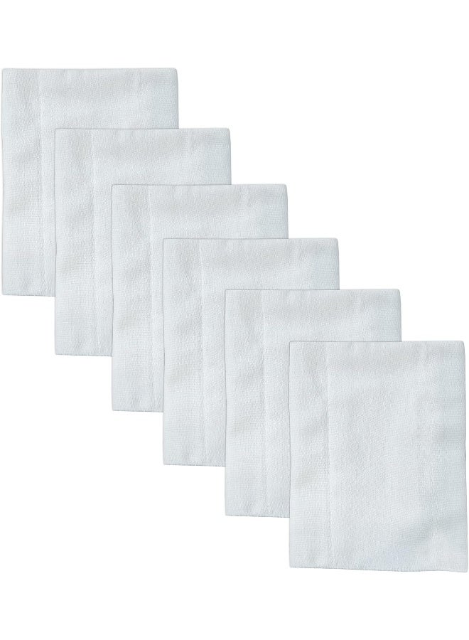 Ruvanti 10 Pack, Birdseye 3-Ply Prefold Cloth Diapers for Babies, 13x19 Inch, White - Image 1