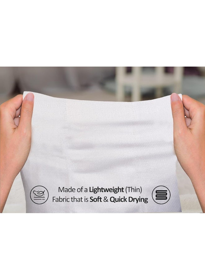 Ruvanti 10 Pack, Birdseye 3-Ply Prefold Cloth Diapers for Babies, 13x19 Inch, White - Image 2