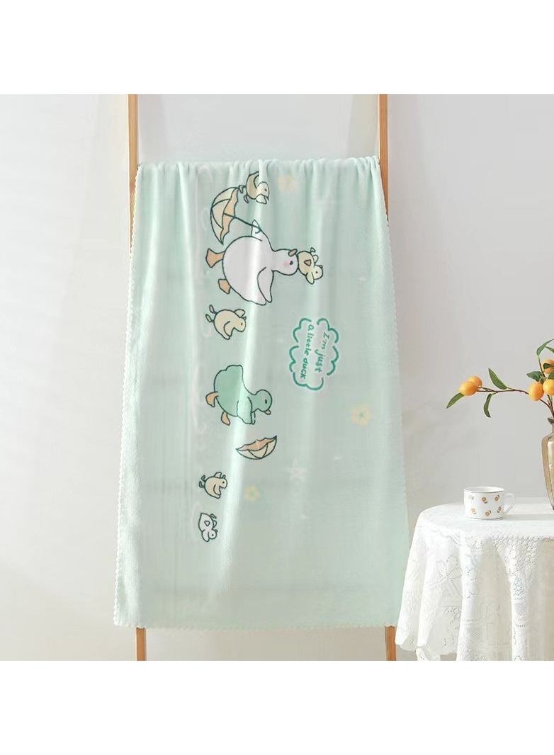 Cartoon With Hood Coral Fleece Cloaks Bath Towels