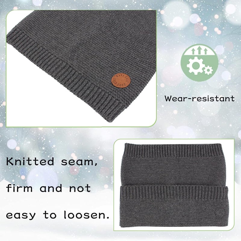 Peecabe Baby Boys Knitted Scarves Warm Toddler Girl Infinity Scarf Kids Soft Chunky Neck Warmer for Fall Winter - Image 4