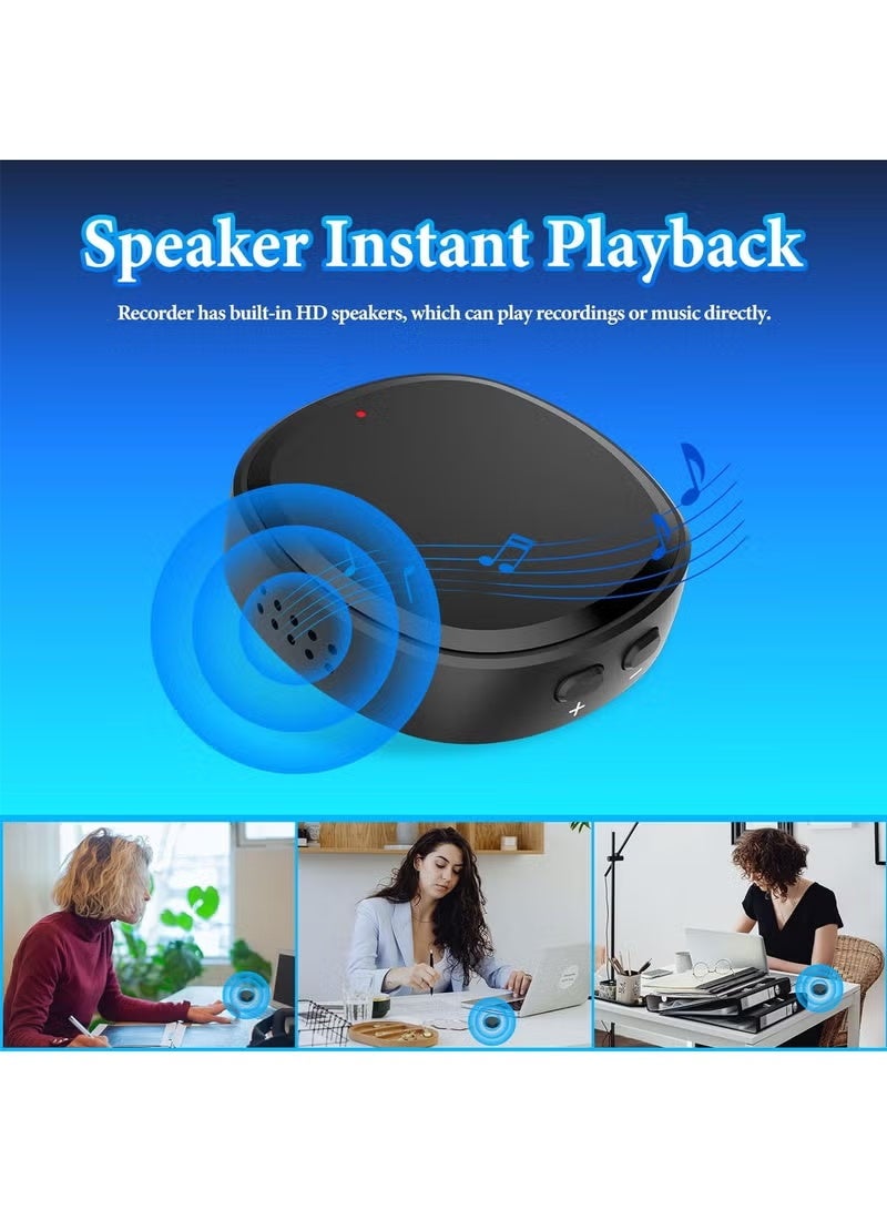 والالا مسجل صوت رقمي مغناطيسي بسعة 128 جيجابايت (1600 ساعة) مع مكبر صوت وتشغيل فوري ومحركات أقراص فلاش USB ومسجل صوتي محمول ومسجل صوتي صغير للمحاضرات والاجتماعات والمقابلات - Image 3