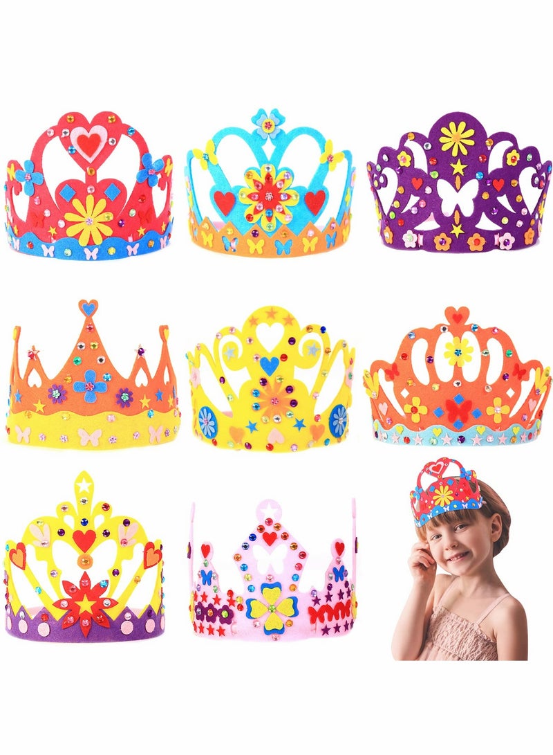 KASTWAVE Birthday Crown Children, Children Birthday Crown Hat DIY Birthday Tiara Craft Kit with Rhinestone for Girl and Boy Princess Gift Birthday Party Pretend Play School Craft Project - Image 1