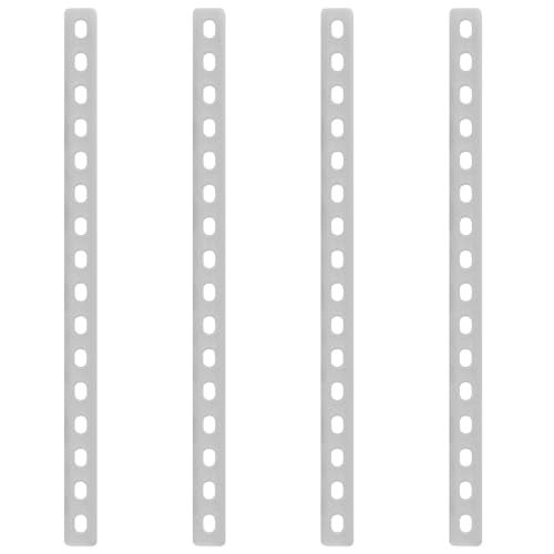 GBGS 4 Pcs 16 Flat Straight Brace BracketsSlotted Mending PlatesSlot for 516 Screw Stainless Steel - Image 1