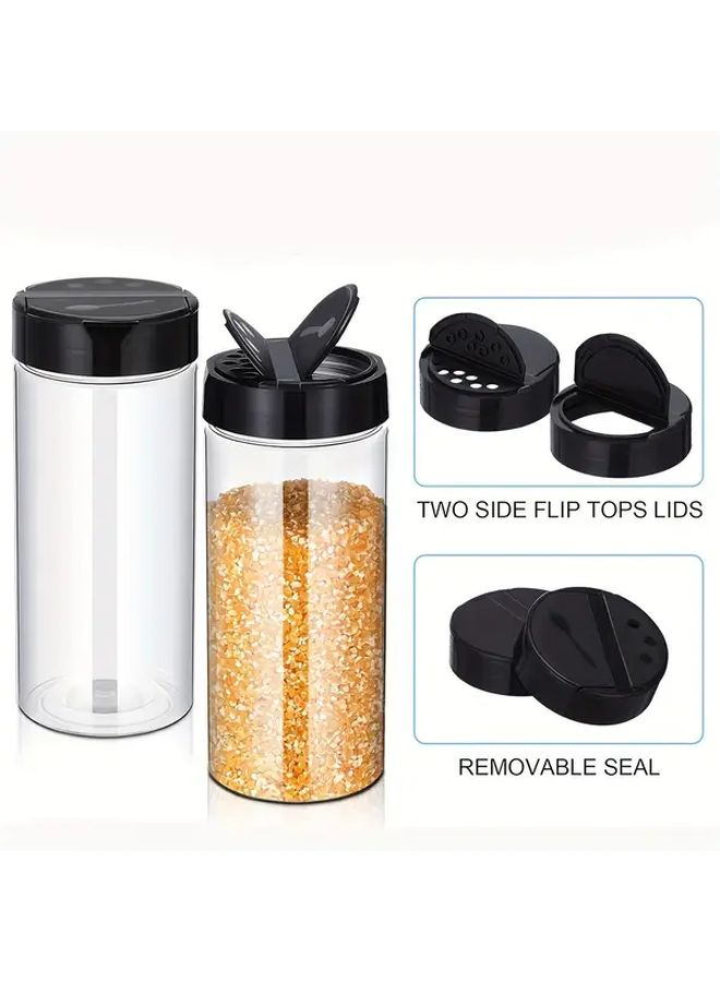 5Pcs 13 5oz 400ml Leakproof Clear Spice Storage Containers With Dual Lids - Image 3