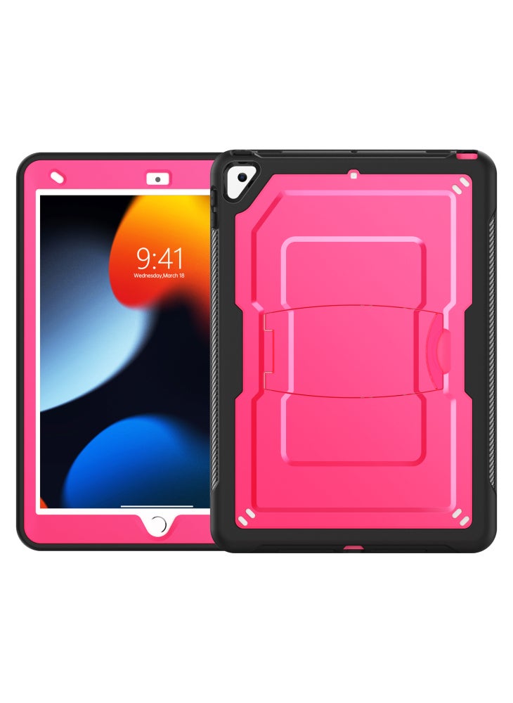 Kickstand PC+TPE Tablet Case with Shoulder Strap For iPad 10.2 (2021)/(2020)/(2019)/Air 10.5 inch (2019)/Pro 10.5-inch (2017) - Rose - Image 3