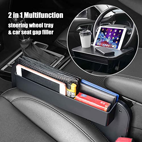 Gihunk Double-use Steering Wheel Tray(14.5*11inch), Car Food Trays for Eating with Drinks Holder, Car Trays for Eating for Pad Laptop, Multipurpose Travel Car Accessories, Fits Most Vehicles Steering Wheels - Image 4