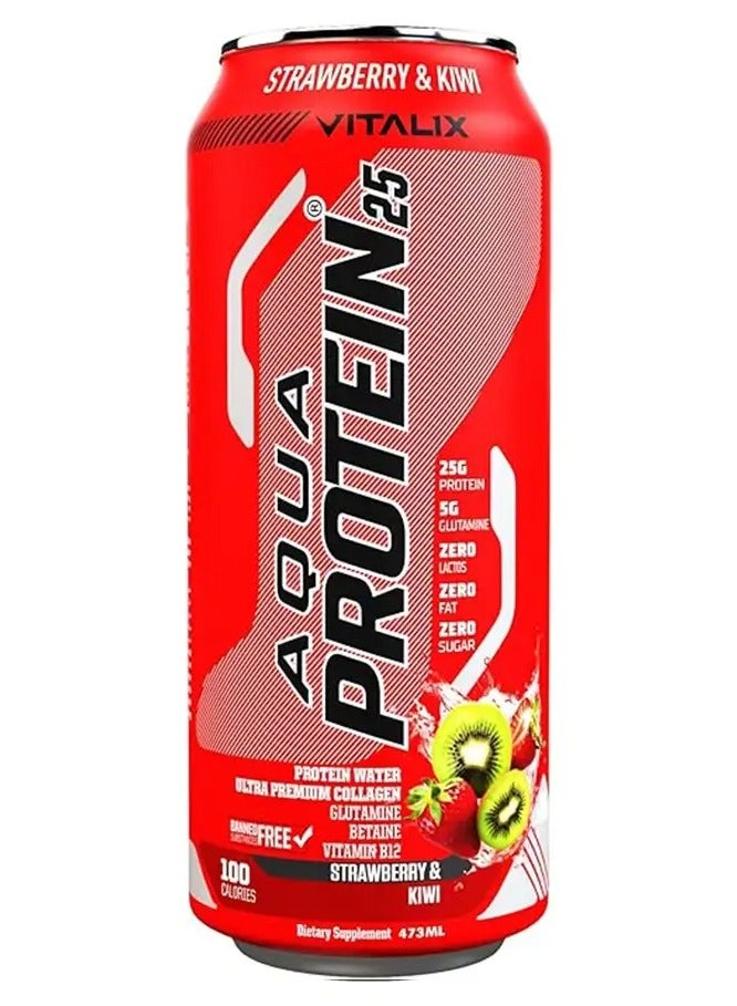 VITALIX AQUA PROTEIN 25 STRAWBERRY & KIWI 473ML - Image 1
