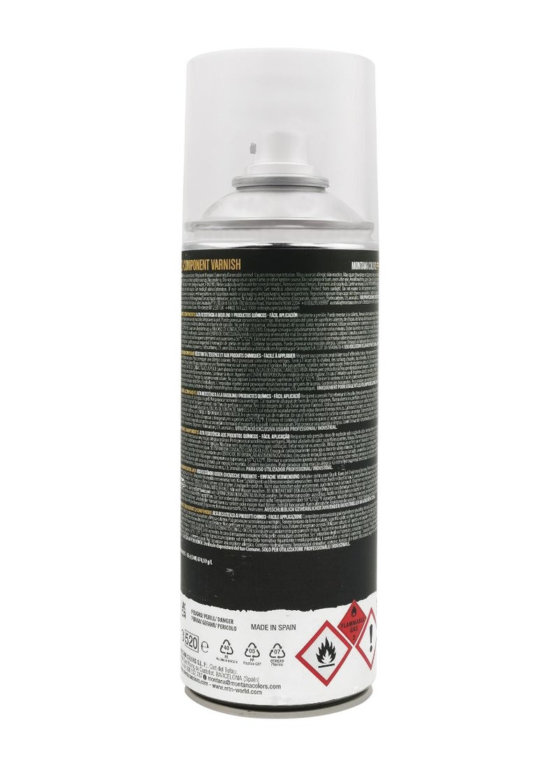 mtn - MTN 2K Two-Component Varnish Spray - High Gloss, Easy Application, Durable Finish, Chemical and Gasoline Resistant, 400ml - Image 1