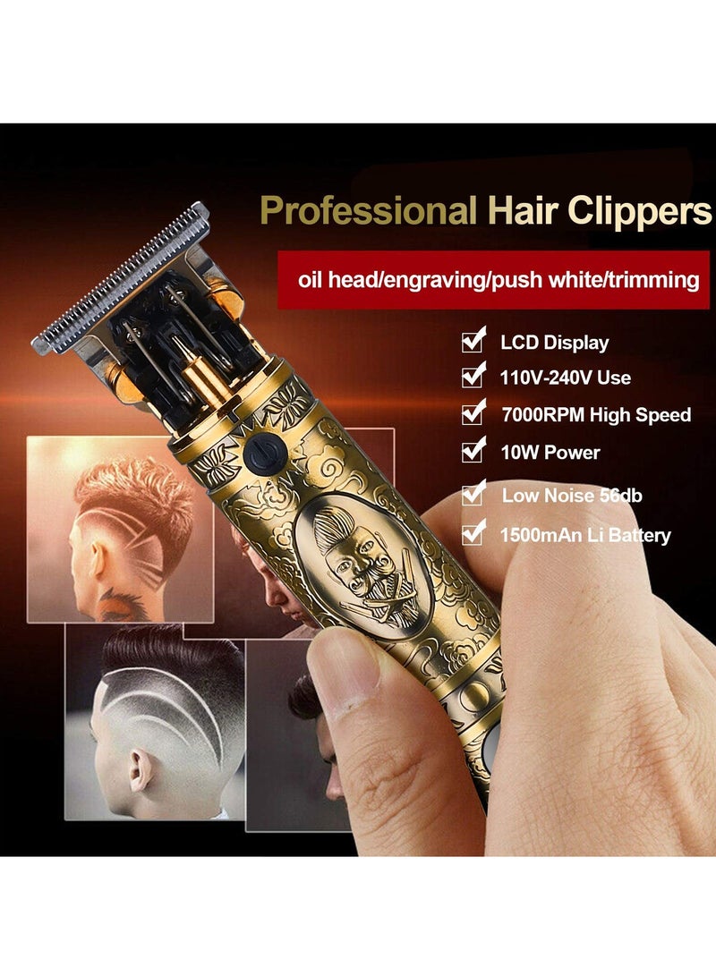 يتم استخدام مقصات الشعر الذهبية المحترفة وبدلات تصليع الصلع في مقص الشفرة عالي الجودة ، للعناية الشخصية - Image 4