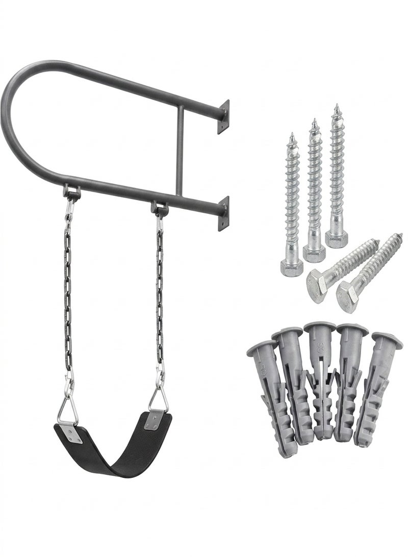 Funz Iron Wall Swing With Swing Seat And Chains For Outdoor Activities - Image 1