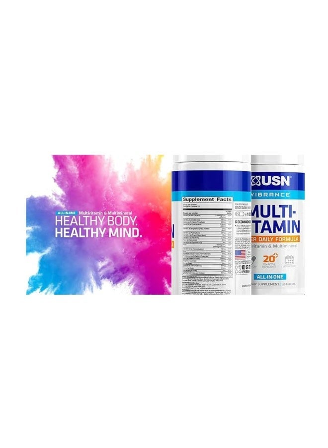 USN Super Daily Multivitamin 60 Capsules – Essential Vitamins & Minerals with Antioxidant Support for Daily Health & Immunity - Image 2
