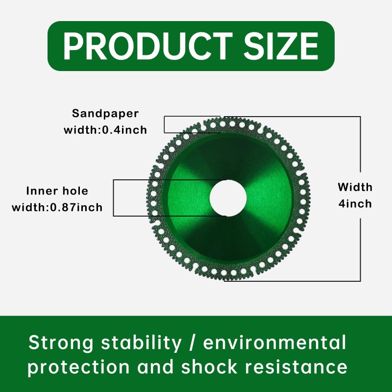 ALEXPRE 6 Packs 4 Inch Indestructible disc for Grinder, Composite Multifunctional Indestructible Cutting Disc 2.2, Cut Everything in Seconds, for Smooth Cutting, Chamfering, Grinding of All Materials - Image 2