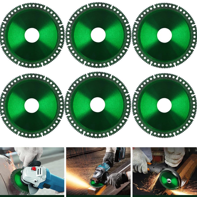 ALEXPRE 6 Packs 4 Inch Indestructible disc for Grinder, Composite Multifunctional Indestructible Cutting Disc 2.2, Cut Everything in Seconds, for Smooth Cutting, Chamfering, Grinding of All Materials - Image 1