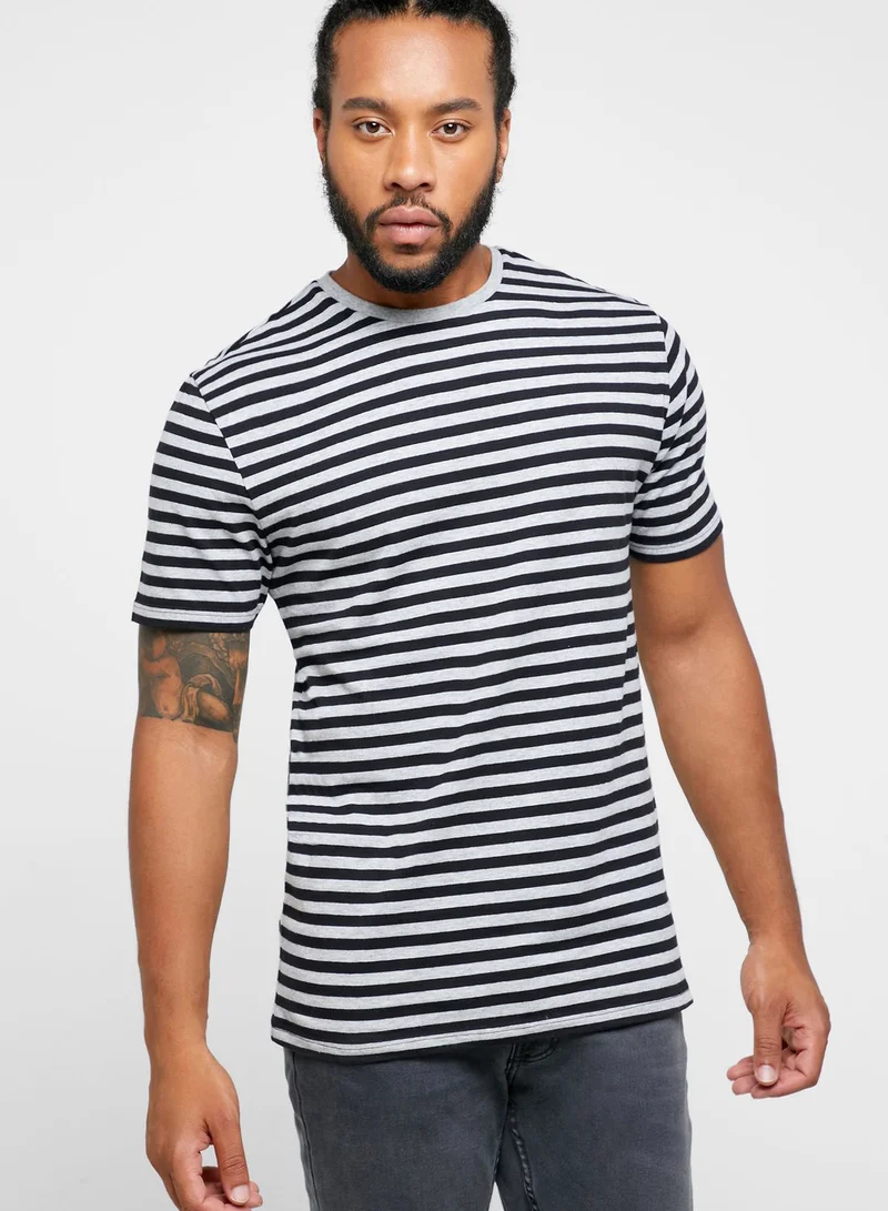 Only & Sons Jamie Striped Crew Neck T-Shirt
