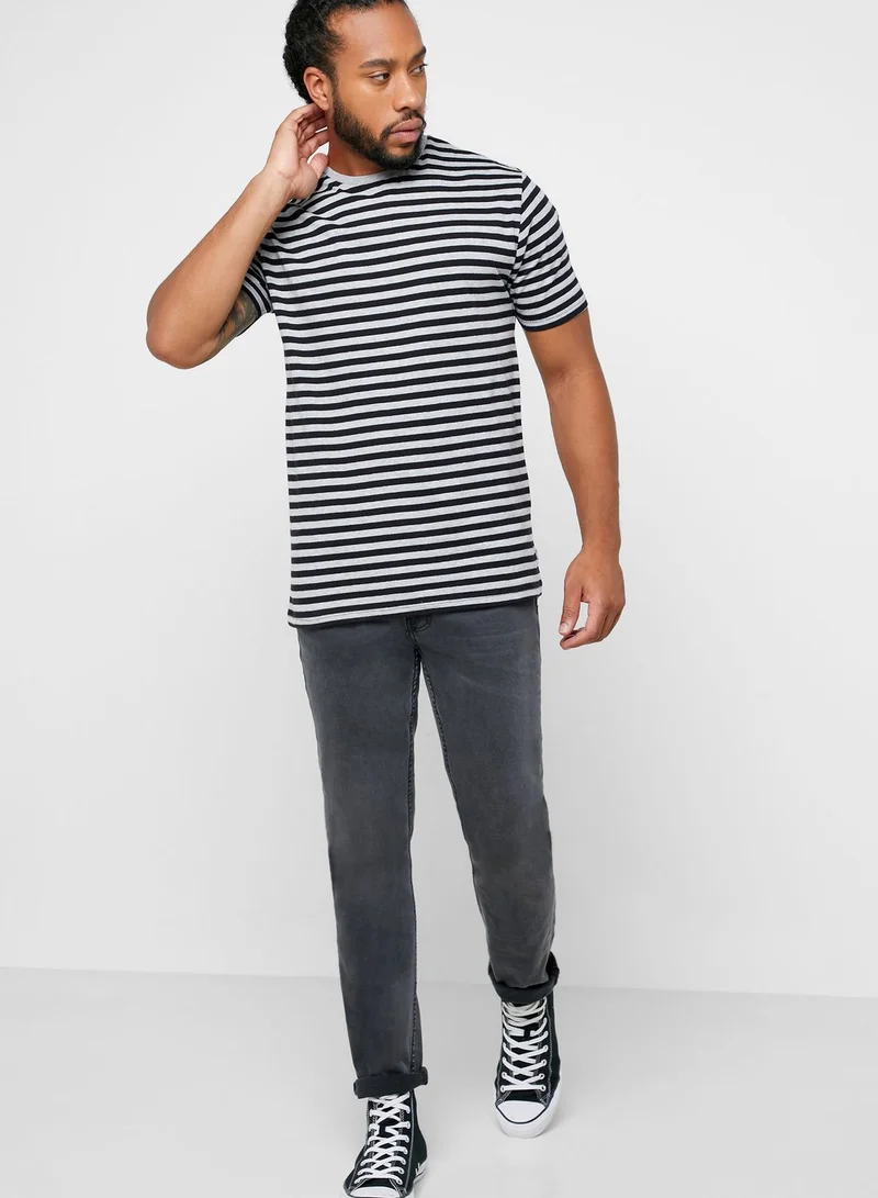 Only & Sons Jamie Striped Crew Neck T-Shirt