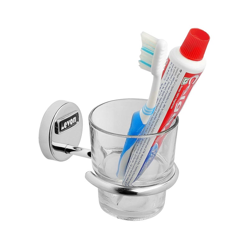 LEVON Levon Stainless Steel Rondo Glass Holder for Bathroom 